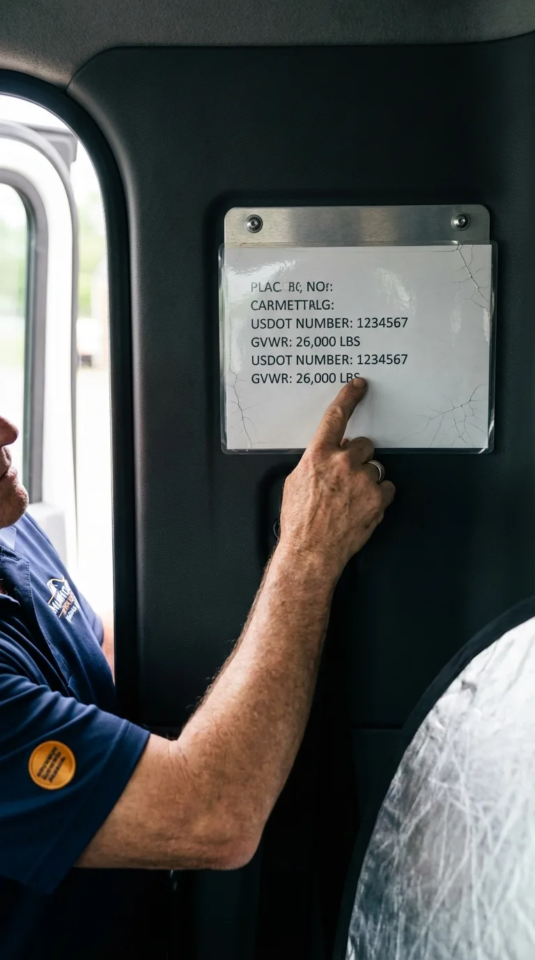 USDOT licensing placard verification in Papillion